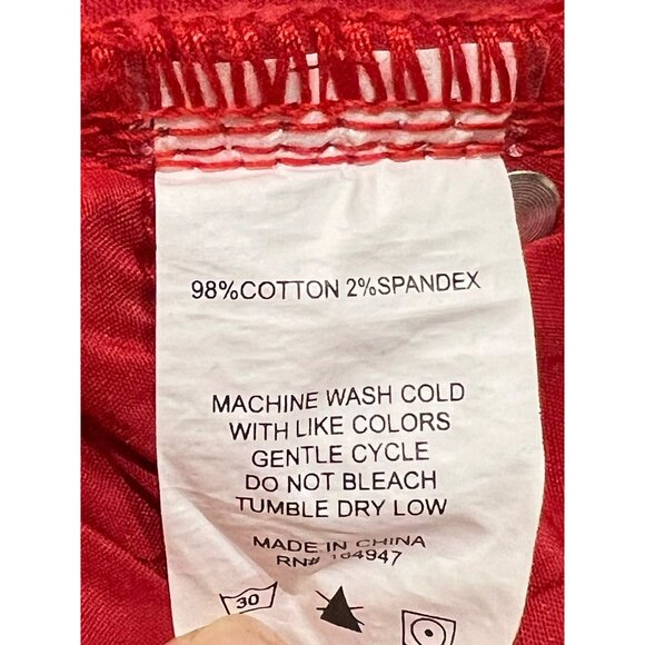 NWT Western Sterling Kreek Red Flared Jeans Size 3/4 Cotton/Spandex Stretch - Picture 7 of 10